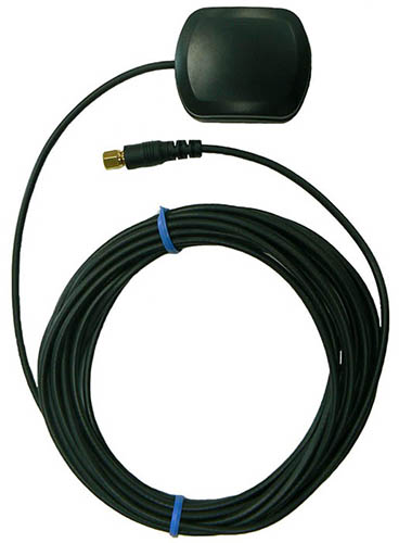 L1 GPS low profile patch antenna, black, 1575.42MHz, SMC Male, adhesive mount – 46mm